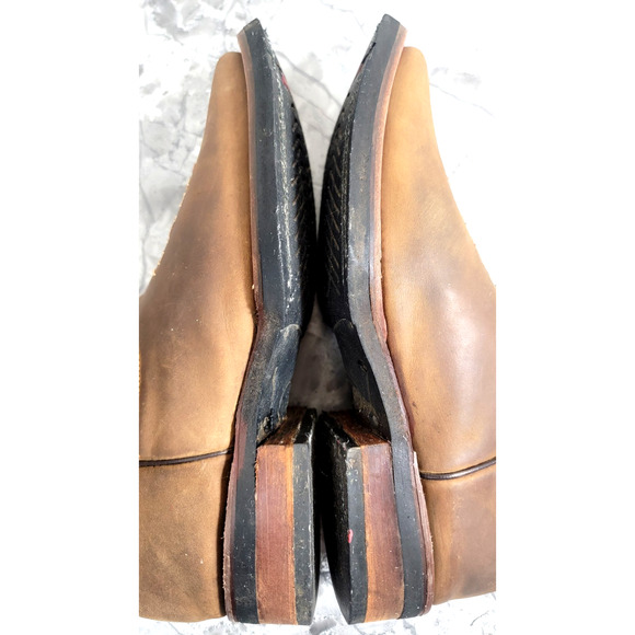 Madison Western Cowboy Boots Brown Leather Square Toe Men’s 8 Madison Western Cowboy Boots Brown Leather Square Toe Men main image 3